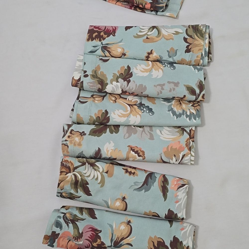 Williams & Sonoma Autumn Floral Set Of 7 Napkins